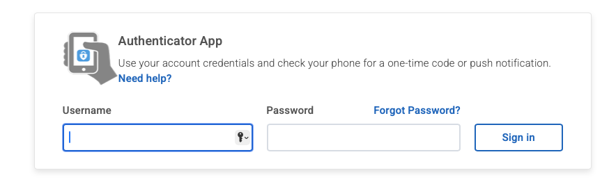 Sign in with NIH eRA Commons ID within the username and password feild